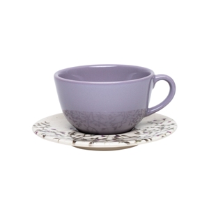 Пара чайная UNNI SHAPE LILAC (чашка 200мл и блюдце 14см) Oxford 102957, AY04-5625