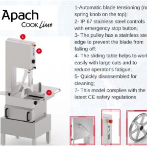 ПИЛА ДЛЯ РЕЗКИ МЯСА APACH ASWX240I 3Ф CE
