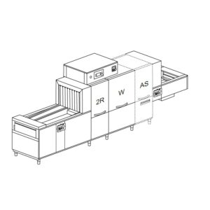 МАШИНА ПОСУДОМОЕЧНАЯ DIHR QX 246 SX+DRF70+XP/2 ЧАСТИ